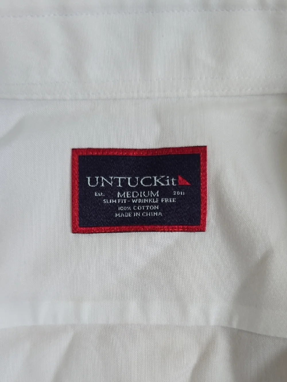 UNTUCKit Men's White Short-Sleeve Button-Down Shirt Slim Fit Medium - Picture 2 of 5